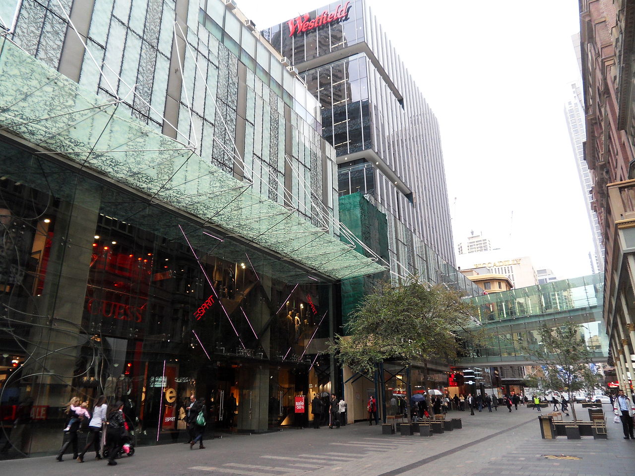A view of Pitt Street Mall in Sydney.
